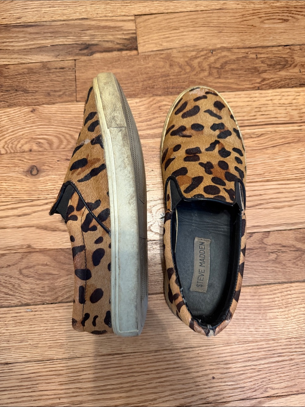 Steve Madden Leopard-Print Slip-On Sneakers - Brown/Black